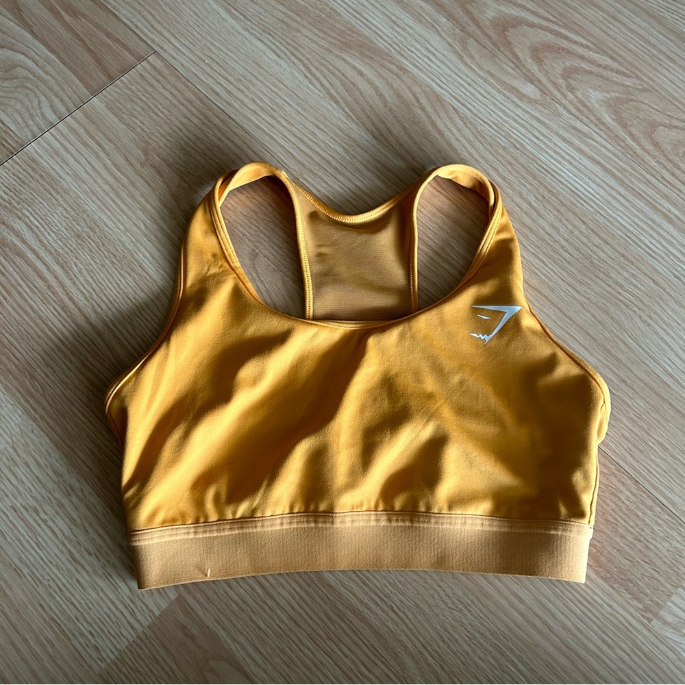 Gymshark Apricot Orange Mesh Sports Bra Small